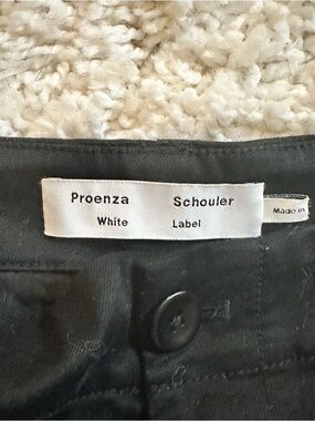Proenza Schouler White Label Black Button-Front Pants